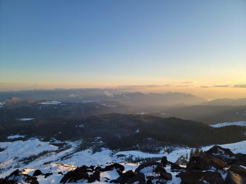 Sunset from Mt St Helen's