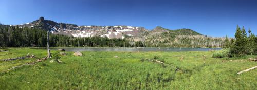 Little Three Creek Lake, looking at Tam McArthur Rim, Oregon