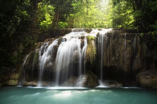 Beautiful Colors in Erawan National Park, Kanchanaburi, Thailand