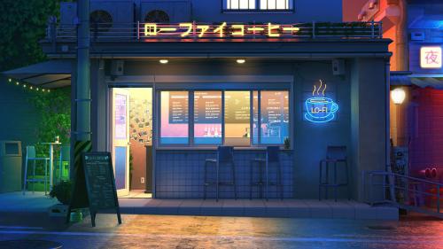 LoFi Late Night Coffee Shop