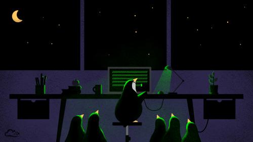 Penguin Tux On The Terminal - Linux
