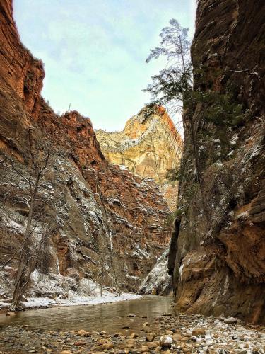 The south entrance of the Narrows, Zion NP. Utah USA
