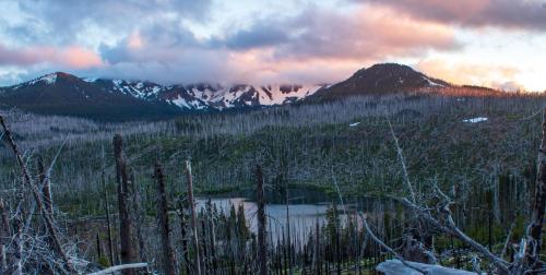 I was a little disappointed when the clouds rolled in and covered the peak... but then this happened.