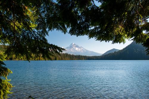 Gazing at Mount Hood, Oregon at one of the many glacier fed lakes