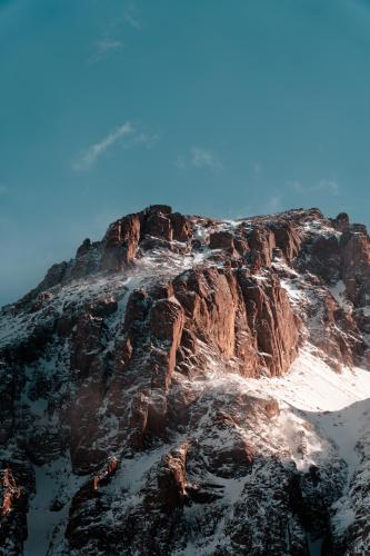 Winter Peak of Mt. Chkalova 3892 m. Near Almaty, Kazakhstan.