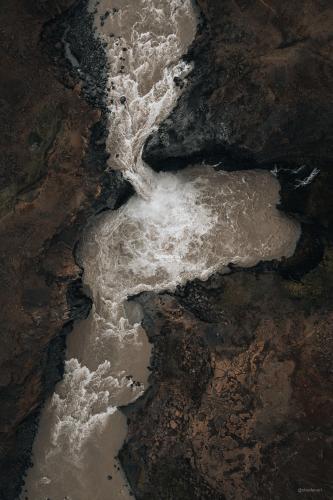 Aldeyjarfoss from above, Iceland