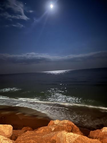 With a 7 second delay. Rhode Island, USA with Jupiter in sight.