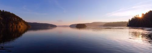 Sunrise over Deception Pass; Whidbey Island, WA