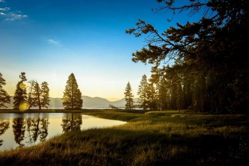 An early morning shot on the edge of Lake Yellowstone. 5835 X 3895