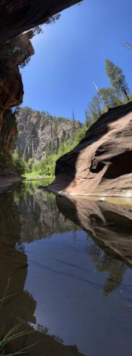 Reflection Pool in West Fork of Oak Creek, Arizona, USA