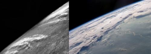 First image of space  vs now