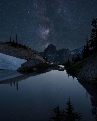 Cathedral Rock from Robin Lakes in the Alpine Lakes Wilderness, WA