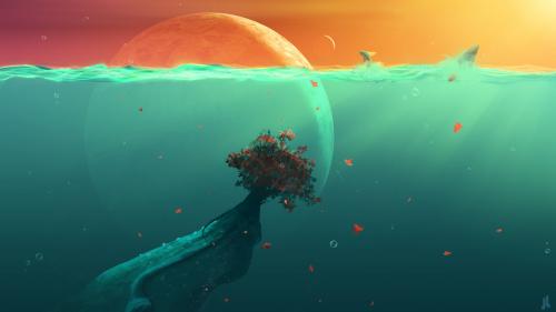 Underwater Tree [2560 x 1440]