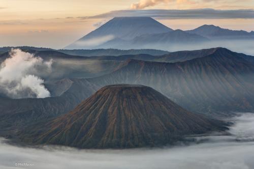 Volcanoes of the Tengger Caldera, Indonesia. Photo credit Phil Marion.