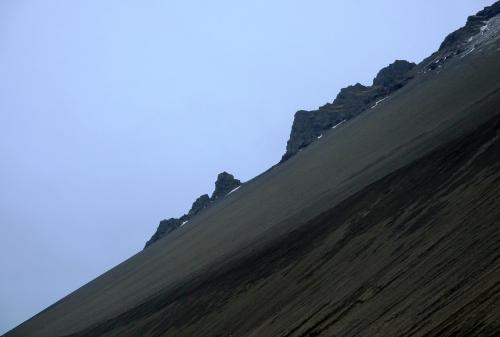 The perfect angle of a talus deposit on the south coast in Iceland