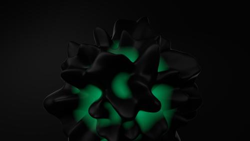 Green and Black Sphere Explosion