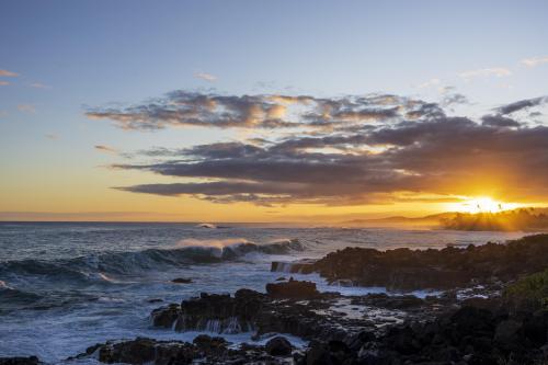 Poipu Beach at sunset - Kauai