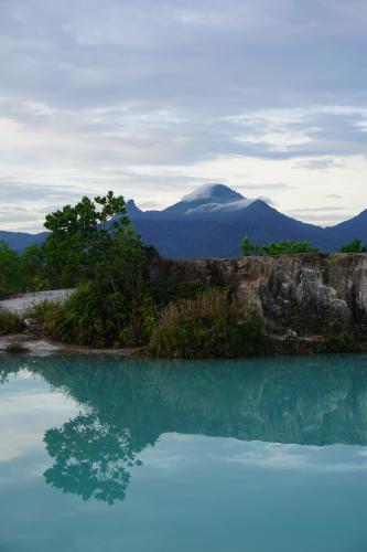 Morning Blue Lake, West Kalimantan, Indonesia