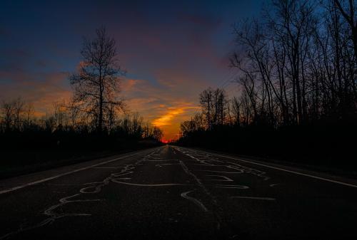 Street meets sky in Michigan