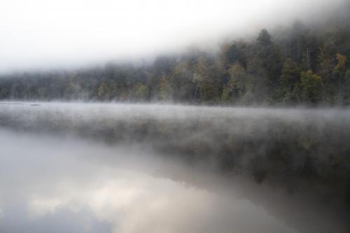 Foggy morning on the Delaware water gap