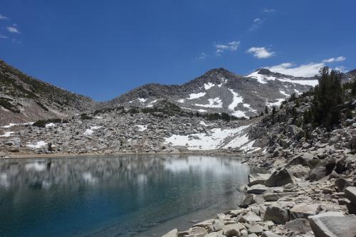 Off-trail lake in the Sierra Nevada, CA
