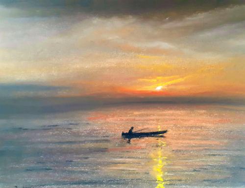 Tranquility, , pastel art, 2022.