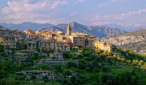 The village Le Broc in the Alpes-Maritimes, France