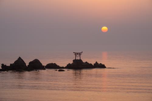 Sunset at Hachimannadagu Shrine, Kitsuki, Kyushu Japan