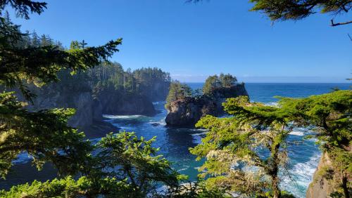 A rare clear day on Cape Flattery, WA