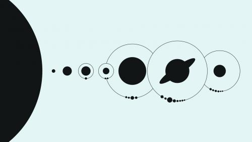 Monochrome solar system credit to u/LucyJFer