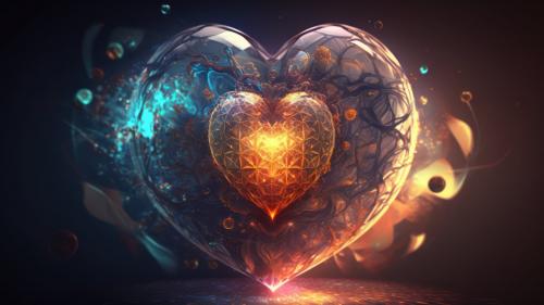 Heart With A Shining Inner Glow Wallpaper