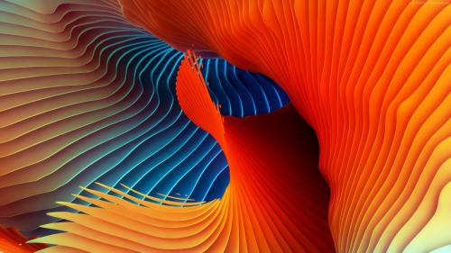 Macbook Orange Blue Swirl Wallpaper