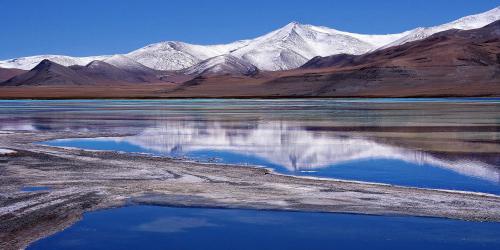 Salt lake Tso Khar, Ladakh, India