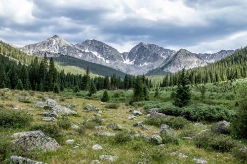 Mountains leading to Lake Ann Pass, CO