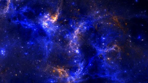 Galaxy, Blue Nebula, Stars, Universe