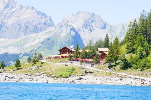 Kandersteg, Switzerland next to lake Oeschinensee