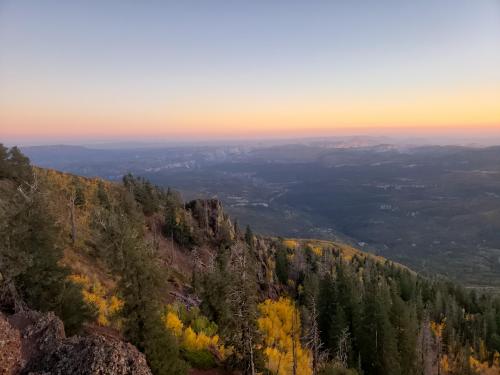 over looking zion national park from private property oc