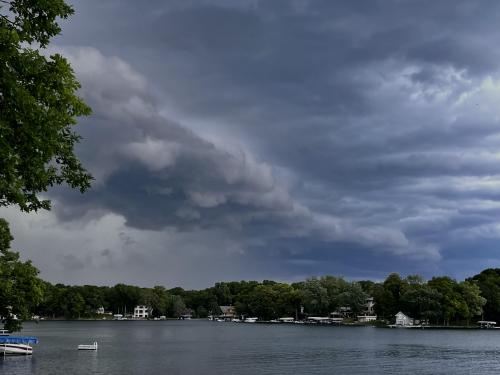 Cold front over Okauchee lake tonight