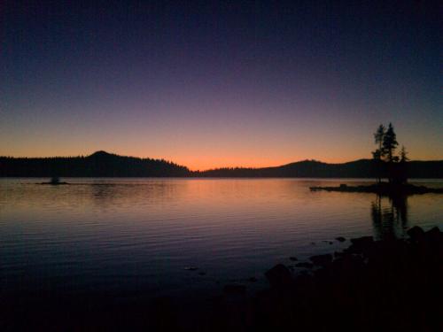 Sunset at Waldo Lake, OR