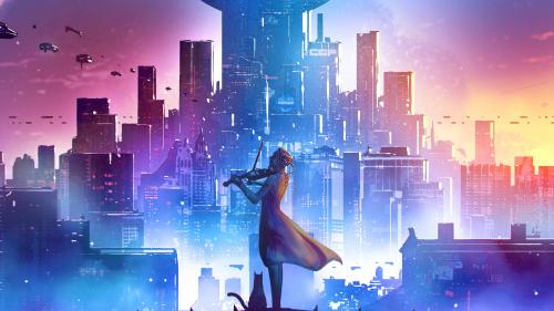 The city of the future and the celestial pianist