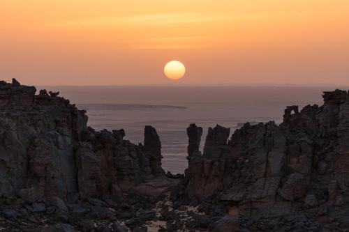 Sunset from Tahagart Tassili, Tamenrasset, Algeria desert