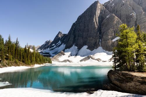 Floe Lake, BC - Still half frozen in the middle of July