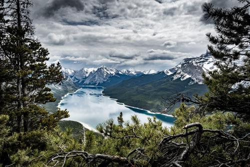 Summit view of Lake Minnetonka, Banff NP, AB