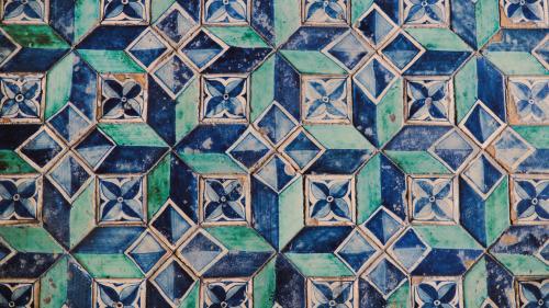 Pretty floor tile patterns in Vatican museum