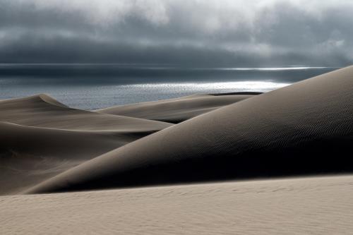 Desert versus ocean  Sandwich Harbour, Namibia