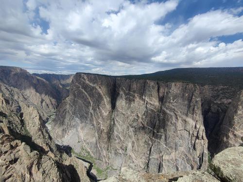 Painted wall at the Black canyon of the Gunnison, Colorado, USA