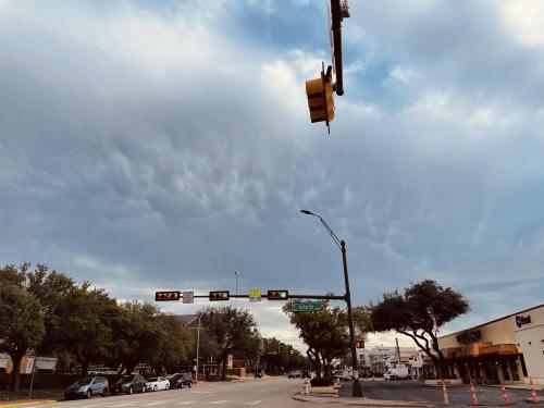 Mammatus clouds over University Park, TX