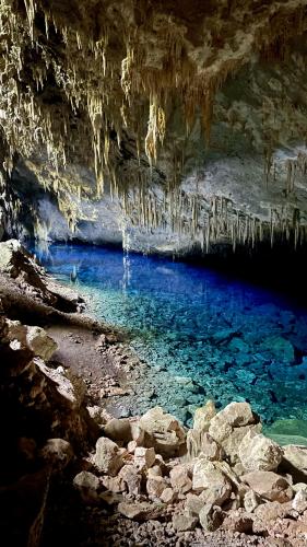 Blue lake Cave in Mato Grosso do Sul, Brazil