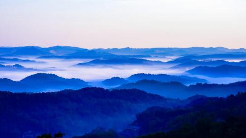 Blue Dawn in the Appalachian Mountains KY, US