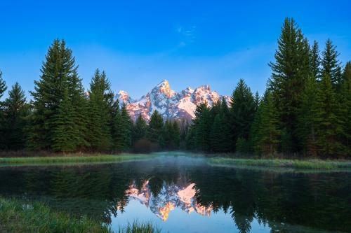 Sunrise at Schwabacher Landing, Grand Teton National Park